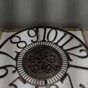 Maxstar Large Moving Gear Wall Clock for Living Room Decor,Vintage Industrial Steampunk,Metal Wall Clock Decorative for Home Office, Dinning Room,Farmhouse(Bronze Copper,Arabic Number,30 INCH)