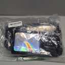 Funfery 300 Pack 3 Size Mylar Holographic Bags with Clear Window,Resealable Bag Smell Proof Bags Zipper Foil Baggie Packaging Pouch for Food Storage,Sample,Small Business(Black,3x4.7,4x6,4.7x7.9in)