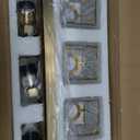 Gold Crystal Bathroom Vanity Lights Modern 3-Lights Bathroom Lighting Fixtures Over Mirror, Gold Crystal Wall Light with Square Shade