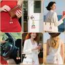 3 x Cherry Keychain Bag Charms Cute Purse Charms for Handbags Cherry Accessory Gifts for Women