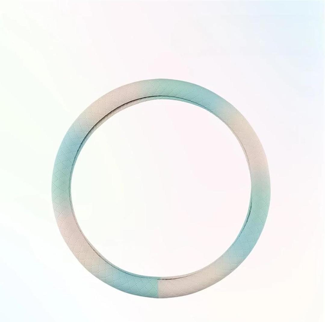 Steering Wheel Gradient Car Steering Wheel Cover Comfortable Hand Feel， All Seasons Universal Handle Cover(Color:Gradient blue1)