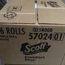 Scott ComfortPlus Toilet Paper, 36 Triple Rolls, 231 Sheets per Roll, Septic-Safe, 1-Ply Toilet Tissue