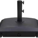 C-Hopetree 99 lb Heavy Duty Water Fillable Rolling Base Stand with Wheels for Patio Outdoor Market Table Umbrella, Black