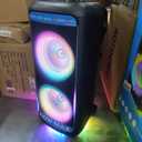 Philips TAX5000 Bluetooth Party Speaker - 14 Hours Play Time, Bass+, Full-Speaker LIghtshow, Built-in Carry Handle and Wheels, 200W Max Power, Black