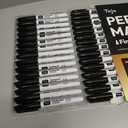 Permanent Markers Ultra Fine Tip, 30 Pack Black Quick-Drying and Fade-Resistant Permanent Markers Bulk Set for Writing and Drawing on Wood, Plastic, Metal, Glass, Ideal for Office School Supplies