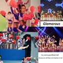 AOPANDA Cheerleading Pom Poms with Baton Handle for Team Spirit Sports Dance Cheering Kids Adults