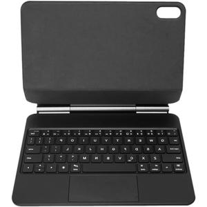 Three-in-One Design Tablet Smart Control Keyboard, Strong Magnetic Absorption, BT5.2 Long Endurance with 3-Level Adjustable Back, 135 Adjustable Angle, Suitable for 10th 2022 (Black)