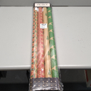 LaRibbons Christmas Wrapping Paper Set, Holiday Jumbo Gift Wrap Rolls featuring Classic Deer, Red & White Plaid and Berries Designs, Perfect for Christmas Parties, Presents & Decorations, 30 inch x 10 feet Each, 4 Rolls Total