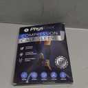 Calf Compression Sleeves for Men and Women - (1 Pair) Footless Compression Socks Support for Varicose Veins, Nursing, Pregnancy, Running - PhysFlex Leg Sleeve Brace for Shin Splints, Pain Relief and Reduces Swelling (Black, Medium)