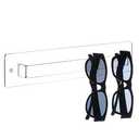 MyGift 13 Inch Premium Clear Acrylic Sunglasses Holder Wall Mounted Organizer Rack, Decorative Entryway Hanging Eyewear Display for Shades Reading Glasses Jewelry