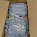 M MCIRCO 10-Pack Glass Food Storage Container with Lids, Airtight Lunch Bento Boxes, Glass Meal Prep Container,Microwave, Oven, Freezer and Dishwasher Friendly (Gray)