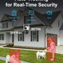 6MP Dual Lens Wireless Outdoor Security Camera Outdoor, WiFi Home Survaillance Camera, PTZ, 355Pan, 90 Tilt, Human Detection & Auto Tracking, 2-Way Audio, IP66, 24/7 Recording, Night Vision