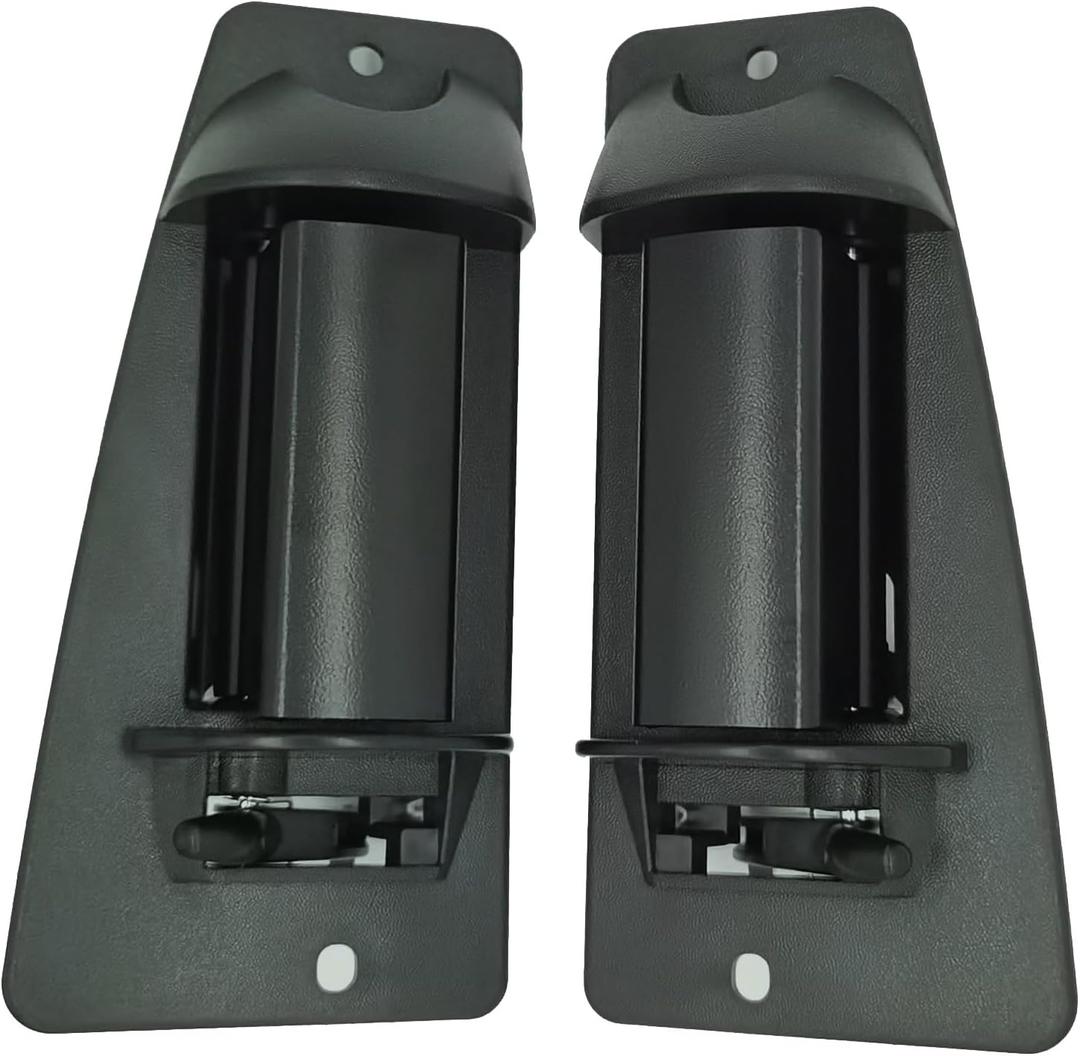 Metal Extended Cab Door Handles Compatible with 1999-2007 Chevy Silverado 1500 2500 3500, GMC Sierra, Rear Left Driver and Right Passgenger Side Replace# 15758171, 15758172