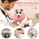 Supet Inflatable Dog Cone Collar for Dogs, Soft Cone Collar for Dogs Cats, ECollar Doggie Neck Donut Dog Cone Alternative After Surgery, M
