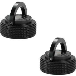 CAMPINGMOON 1LB Propane Cylinder Cap Sealed Protective Cover for Small Camping Gas Fuel Tanks, Dustproof & Leak-Resistant Valve Cap, 2-Pack BKM-102-2P