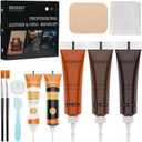 SEISSO Leather Repair Kit for Furniture, Brown Leather and Vinyl Repair for Couch, Boat Seat, Car Interior, Jacket, Purse, Fix Tears Burn Holes Scratches, Restore Pleather, Bonded, Italian, Genuine