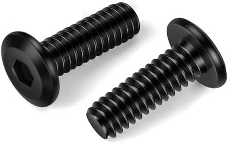 MewuDecor 1/4-20 x 1 Flat Head Socket Head Screw Furniture Bolts Countersunk Connector Screws, Stainless Steel 18-8 (304), Black Oxide, Fully Threaded, 25 PCS