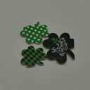 3 Pieces St. Patrick's Day Shamrock Wooden Signs Reversible Tray Decor Home Decor Double Side Shamrock Themed Printed Freestanding Table Decor for St. Patrick's Day Party Home (Cute Style)