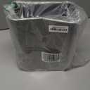 mDesign Metal Wastepaper Bin  Compact Rectangular Bathroom Bin  Rubbish Basket for Home and Office  Marble Coloured