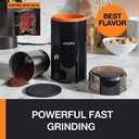 KRUPS Silent Vortex Electric Coffee Grinder: 3 oz Capacity, 5x Quieter, 175W Motor for Coffee Beans, Spices & Herbs - Removable Dishwasher-Safe Bowl, 12-Cup Yield, Black