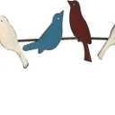 Wenbery Metal Birds Wall Art – Metal Birds Wall Decor Art Birds On a Wire Metal Bird Wall Decor Outdoor Bird Decor (Large - 32.28"X7.71")