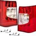 LED Halogen Tail Lights Compatible with 2011 2012 2013 2014 2015 2016 Town & Country Driver and Passenger Side Taillights Brake Signal Assembly, CH2801198 CH2800198