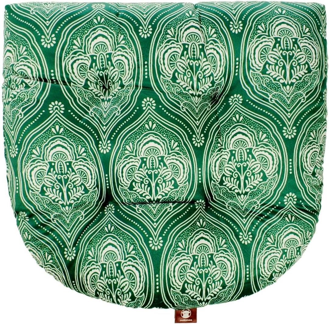 Outdoor Patio Cushion, Rocking Chair Cushion, Tufted Pads, Pack of 2, Green Lantern