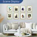PEALSN 8x10 Picture Frame Set of 6, Display Pictures 5x7 with Mat or 8x10 Without Mat for Wall Mounting or Table Top Display, Photo Frames Collage for Wall Decor, Gold