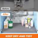 TigeJoy 34" x 22" Under Sink Mats for Kitchen Waterproof, Leak-Proof Silicone Mat Sink Protector and Cabinet Liner, Kitchen Essentials Organizer and Storage, Boot or Shoe Tray, Pet Feeding Mat