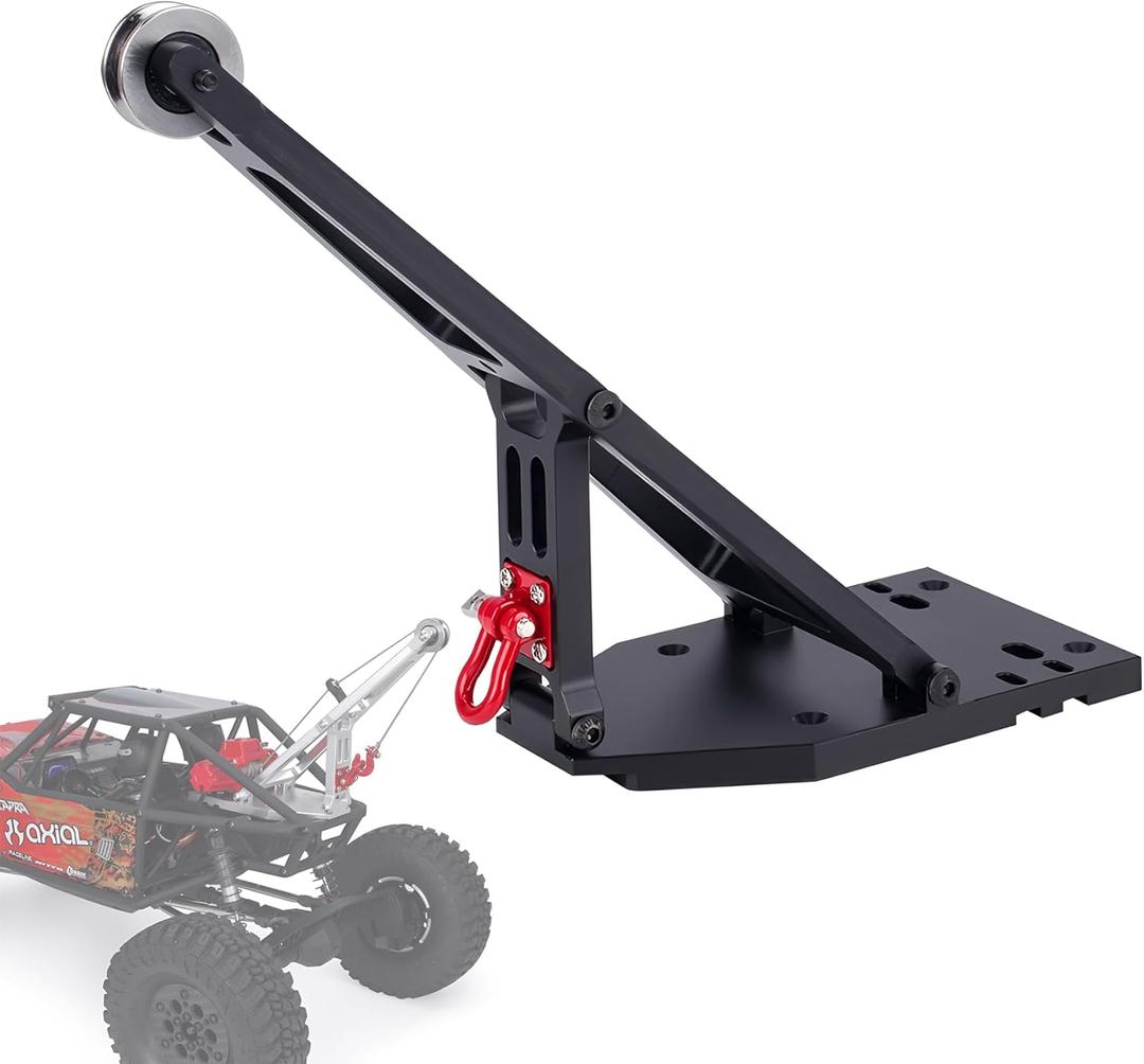1/10 Scale Aluminium Truck/Tow Truck Crane Arm Kit, 1/10 RC Capra Truck and Tow Build Kit Updates, for 1/10 RC Crawler Axial Capra 1.9UTB Trail Buggy Upgrade Parts (Black)