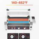VEVOR Hot Dog Roller, 12 Hot Dog 5 Rollers, Stainless Steel Sausage Grill Cooker, 750W Commercial Hot Dog Machine with Dual Temp Control, Cover, Side Storage Box, Removable Shelf & Oil Drip Tray
