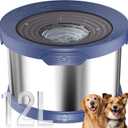 UPSKY Dog Water Bowl No Spill 12L Stainless Steel, 3.17 Gallon Large Capacity Spill-Proof Dog Bowls, Non-Slip Slow Drinking Anti-Splash Bowl for Large Messy Drinkers, No Mess Indoor/Outdoor Use, Blue