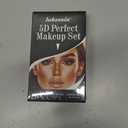 3Pcs Multi-Purpose Makeup Kit: Waterproof Lip Liner Lipstick + Dual-Ended Contour Stick (Contour/Highlight/Conceal/Under-Eye) + Black Eyeliner - Travel-Friendly, Set 02