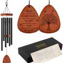 Memorial Gifts for Loss of Dad,Memorial Wind Chimes 25'', Bereavement Gifts for Loss of Father, Home Decor Outdoor Garden, Soothing Melodic Tones with Mute Option