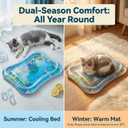 Interactive Cat Toy for indoor Cats, Upgraded Cat Water Mat with Fish - Thickened 0.7mm Enrichment Stimulating Water Sensory Play Mat, Water Bed Toys for Bored Adult Kitten Cats to Exercise & Hunting