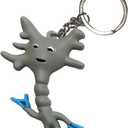 Little Grey Cells: Smart Brain Cell Keychain by GIANTmicrobes-Learn About Brain Science with this Unique Neuron, Fun Gift for Scientists, Doctors, Neuroscience and Psychology fans