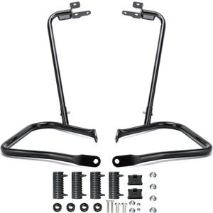 MoKitDora Touring Rear Saddlebag Bracket Guard Bars Compatible with 2014-up Harley Street Road Electra Glide Road King, Black