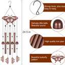 Metals Butterfly Wind Chimes for Outside to Create a Zen Atmosphere Suitable for Outdoor Garden Patio Home Decor,Melodious Melodic Tones Wind Chimes Suitable as A Birthday Gift for Women Mom