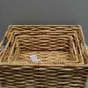 Suzile 3 Pack Wicker Storage Baskets, Water Hyacinth, M
