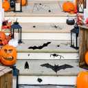 3 x 4 Sheets Halloween Window Clings, Black Bats Spiders Web Window Stickers Spooky Halloween Decorations Wall and Floor Decals for School Home Indoor Party Decor Supplies