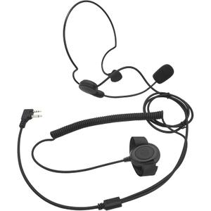 Boom Mic Ptt Earpiece Behind Head Over The Ear Two Way Radio Headset Headphone for Midland Walkie Talkies 2 Pin GXT GMRS LXT