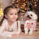 Jeere 6 Pcs Dog Pajamas, Dog Holiday Pajamas Jumpsuit for Small Medium Boy Girl Puppy Winter Pet Clothes(Christmas,M)