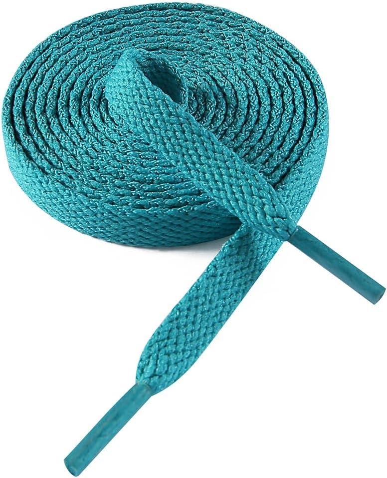VSUDO Flat Shoe Laces for Sneakers, Shoelaces for Sneakers, Athletic Shoelaces (43" ( 110 CM ), 27 Turquoise)