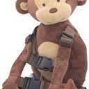 2 in 1 New Monkey Toddler Safety Harness Backpack Children's Walking Leash StrapBrown