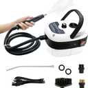 Handheld Steam Cleaner, 2500W Pressurized Steam Cleaner with 3 Brush Heads, Portable Steam Cleaner for Home, Car, Furniture, Kitchen, Bathroom and Wall, White