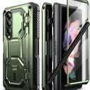 i-Blason Armorbox Designed for Samsung Galaxy Z Fold 4 Case (2022 Release) with Pen Holder & Kickstand, Full Body Protective Bumper Case with Built-in Screen Protector (Guldan)