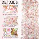 YRIOWMI 10PCS 59FT Artificial Silk Cherry Blossom Garland, Hanging Sakura Flower Vines for Wedding Party Home Arch Office Sakura Decor (Light Pink)