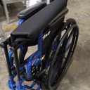 Drive Medical Blue Streak Lightweight Wheelchair with Swing-Away Footrests and Flip-Back Arms, Portable Folding Wheelchair for Adults and Seniors, 18 Inch Seat