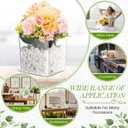 Tioncy 6 Pieces 6 x 6 Acrylic Square Vases for Centerpieces Clear Plastic Vase Cube Flower Vase Bulk for Wedding Centerpieces Home Office Floral Plant Succulent Pots Planters