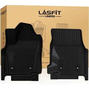 LASFIT Front Mats Fit for Tacoma 2024-2026 (Only Fit Auto Tran), Custom Fit All Weather Protection Durable TPE Floor Liners for 2024 2025 2026 Tacoma Accessories Front Row Car Mats, Black